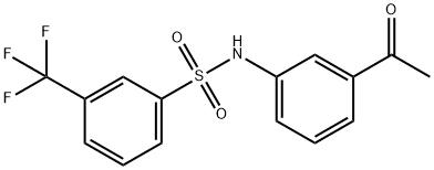 N-(3-ACETYLPHENYL)-3-(TRIFLUOROMETHYL)BENZENESULFONAMIDE Struktur