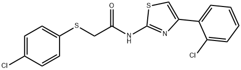 2-[(4-CHLOROPHENYL)SULFANYL]-N-[4-(2-CHLOROPHENYL)-1,3-THIAZOL-2-YL]ACETAMIDE Struktur