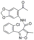 N-(6-ACETYLBENZO[D]1,3-DIOXOLAN-5-YL)(3-(2-CHLOROPHENYL)-5-METHYLISOXAZOL-4-YL)FORMAMIDE