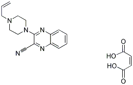 3-(4-ALLYLPIPERAZIN-1-YL)-2-QUINOXALINECARBONITRILE MALEATE Struktur