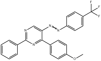 4-(4-METHOXYPHENYL)-2-PHENYL-5-(2-[4-(TRIFLUOROMETHYL)PHENYL]DIAZENYL)PYRIMIDINE Struktur