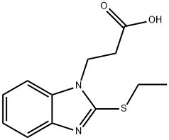 3-(2-ETHYLSULFANYL-BENZOIMIDAZOL-1-YL)-PROPIONIC ACID Struktur