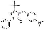 4-((4-(DIMETHYLAMINO)PHENYL)METHYLENE)-3-(TERT-BUTYL)-1-PHENYL-2-PYRAZOLIN-5-ONE Structure