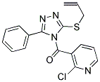 2-CHLORO(3-PYRIDYL) 5-PHENYL-2-PROP-2-YNYLTHIO(1,3,4-TRIAZOLYL) KETONE Struktur