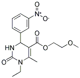1-ETHYL-6-METHYL-4-(3-NITRO-PHENYL)-2-OXO-1,2,3,4-TETRAHYDRO-PYRIMIDINE-5-CARBOXYLIC ACID 2-METHOXY-ETHYL ESTER Struktur