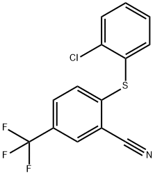 2-[(2-CHLOROPHENYL)SULFANYL]-5-(TRIFLUOROMETHYL)BENZENECARBONITRILE Struktur