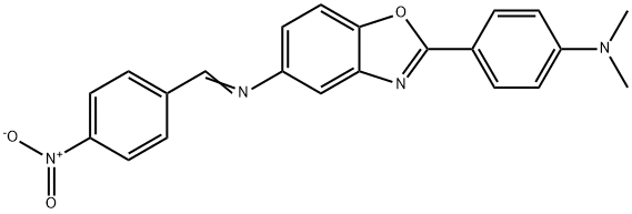 [2-(4-DIMETHYLAMINO-PHENYL)-BENZOOXAZOL-5-YL]-(4-NITRO-BENZYLIDENE)-AMINE Struktur