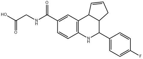 ({[4-(4-FLUOROPHENYL)-3A,4,5,9B-TETRAHYDRO-3H-CYCLOPENTA[C]QUINOLIN-8-YL]CARBONYL}AMINO)ACETIC ACID Struktur