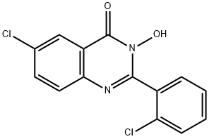6-CHLORO-2-(2-CHLOROPHENYL)-3-HYDROXY-4(3H)-QUINAZOLINONE Struktur
