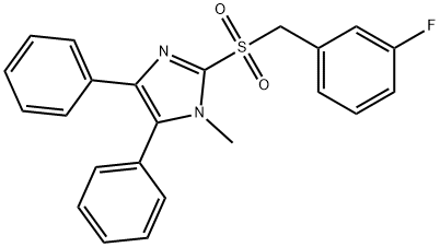 2-[(3-FLUOROBENZYL)SULFONYL]-1-METHYL-4,5-DIPHENYL-1H-IMIDAZOLE Struktur