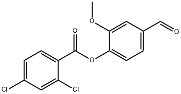 4-FORMYL-2-METHOXYPHENYL 2,4-DICHLOROBENZOATE Structure