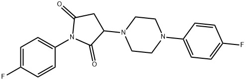 1-(4-FLUOROPHENYL)-3-[4-(4-FLUOROPHENYL)PIPERAZIN-1-YL]PYRROLIDINE-2,5-DIONE Struktur