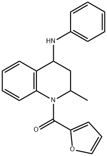 1-(2-フロイル)-2-メチル-N-フェニル-1,2,3,4-テトラヒドロキノリン-4-アミン 化學(xué)構(gòu)造式