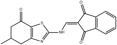 2-(((5-METHYL-7-OXO-4,5,6-TRIHYDROBENZOTHIAZOL-2-YL)AMINO)METHYLENE)INDANE-1,3-DIONE|
