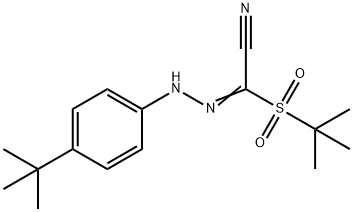 2-(2-[4-(TERT-BUTYL)PHENYL]HYDRAZONO)-2-(TERT-BUTYLSULFONYL)ACETONITRILE Struktur