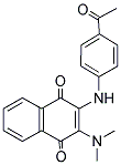 2-[(4-ACETYLPHENYL)AMINO]-3-(DIMETHYLAMINO)NAPHTHOQUINONE Struktur