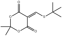5-[(TERT-BUTYLSULFANYL)METHYLENE]-2,2-DIMETHYL-1,3-DIOXANE-4,6-DIONE Struktur