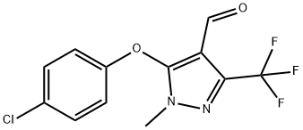 5-(4-CHLOROPHENOXY)-1-METHYL-3-(TRIFLUOROMETHYL)-1H-PYRAZOLE-4-CARBALDEHYDE, 321848-47-9, 結(jié)構(gòu)式