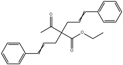 ETHYL (Z)-2-ACETYL-5-PHENYL-2-[(Z)-3-PHENYL-2-PROPENYL]-4-PENTENOATE Struktur