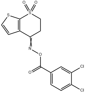 4-([(3,4-DICHLOROBENZOYL)OXY]IMINO)-3,4-DIHYDRO-1LAMBDA6-THIENO[2,3-B]THIOPYRAN-1,1(2H)-DIONE Struktur