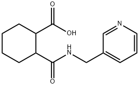 2-(N-(3-PYRIDYLMETHYL)CARBAMOYL)CYCLOHEXANECARBOXYLIC ACID Structure