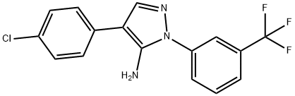 4-(4-CHLOROPHENYL)-1-[3-(TRIFLUOROMETHYL)PHENYL]-1H-PYRAZOL-5-AMINE Struktur