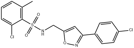 2-CHLORO-N-([3-(4-CHLOROPHENYL)-5-ISOXAZOLYL]METHYL)-6-METHYLBENZENESULFONAMIDE Structure