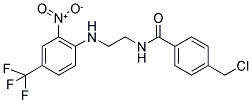 4-(CHLOROMETHYL)-N-(2-[2-NITRO-4-(TRIFLUOROMETHYL)ANILINO]ETHYL)BENZAMIDE Struktur