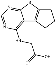 (6,7-DIHYDRO-5H-CYCLOPENTA[4,5]THIENO[2,3-D]-PYRIMIDIN-4-YLAMINO)-ACETIC ACID Struktur