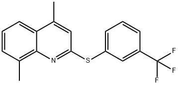 4,8-DIMETHYL-2-([3-(TRIFLUOROMETHYL)PHENYL]SULFANYL)QUINOLINE Struktur