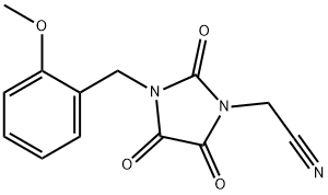2-[3-(2-METHOXYBENZYL)-2,4,5-TRIOXO-1-IMIDAZOLIDINYL]ACETONITRILE Struktur