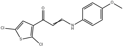 (E)-1-(2,5-DICHLORO-3-THIENYL)-3-(4-METHOXYANILINO)-2-PROPEN-1-ONE|