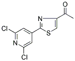 1-[2-(2,6-DICHLORO-4-PYRIDYL)-1,3-THIAZOL-4-YL]-1-ETHANONE Struktur