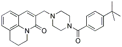 N-(4-TERT-BUTYLBENZOYL)-N'-[(2,3-DIHYDRO-5-OXO-(1H,5H)-BENZO[IJ]QUINOLIZIN-6-YL)METHYL]PIPERAZINE|