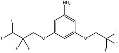 3-(2,2,3,3-TETRAFLUORO-PROPOXY)-5-(2,2,2-TRIFLUORO-ETHOXY)-PHENYLAMINE Struktur