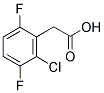 2-CHLORO-3,6-DIFLUOROPHENYLACETIC ACID Struktur