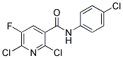 2,6-DICHLORO-N-(4-CHLOROPHENYL)-5-FLUORONICOTINAMIDE Struktur