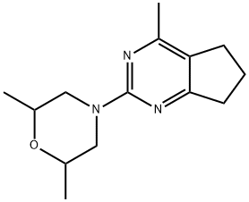 2-(2,6-DIMETHYLMORPHOLINO)-4-METHYL-6,7-DIHYDRO-5H-CYCLOPENTA[D]PYRIMIDINE Struktur