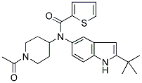 N-(1-ACETYLPIPERIDIN-4-YL)-N-(2-TERT-BUTYL-(1H)-INDOL-5-YL)THIOPHENE-2-CARBOXAMIDE