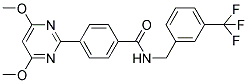 4-(4,6-DIMETHOXYPYRIMIDIN-2-YL)-N-[3-(TRIFLUOROMETHYL)BENZYL]BENZAMIDE Struktur