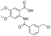 2-([3-(CHLOROMETHYL)BENZOYL]AMINO)-4,5-DIMETHOXYBENZOIC ACID Struktur