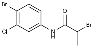 2-BROMO-N-(4-BROMO-3-CHLOROPHENYL)PROPANAMIDE Struktur