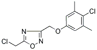 3-[(4-CHLORO-3,5-DIMETHYLPHENOXY)METHYL]-5-(CHLOROMETHYL)-1,2,4-OXADIAZOLE Struktur