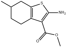 2-AMINO-6-METHYL-4,5,6,7-TETRAHYDRO-BENZO[B]THIOPHENE-3-CARBOXYLIC ACID METHYL ESTER Struktur