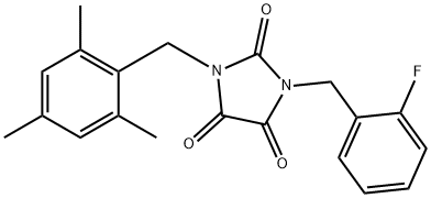 1-(2-FLUOROBENZYL)-3-(MESITYLMETHYL)-1H-IMIDAZOLE-2,4,5(3H)-TRIONE Struktur