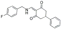 2-{[(4-FLUOROBENZYL)AMINO]METHYLENE}-5-PHENYLCYCLOHEXANE-1,3-DIONE Struktur