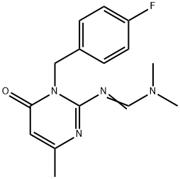 N'-[1-(4-FLUOROBENZYL)-4-METHYL-6-OXO-1,6-DIHYDRO-2-PYRIMIDINYL]-N,N-DIMETHYLIMINOFORMAMIDE Structure