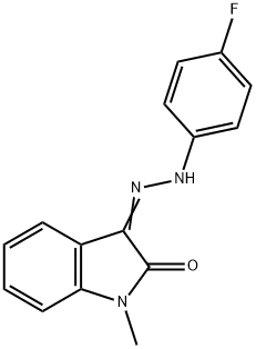 1-METHYL-1H-INDOLE-2,3-DIONE 3-[N-(4-FLUOROPHENYL)HYDRAZONE] Struktur