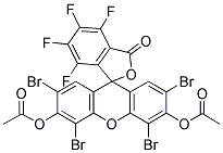 2',4',5',7'-TETRABROMO-4,5,6,7-TETRAFLUOROFLUORESCEIN DIACETATE Struktur