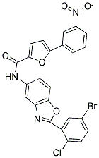 N-[2-(5-BROMO-2-CHLOROPHENYL)-1,3-BENZOXAZOL-5-YL]-5-(3-NITROPHENYL)-2-FURAMIDE Struktur